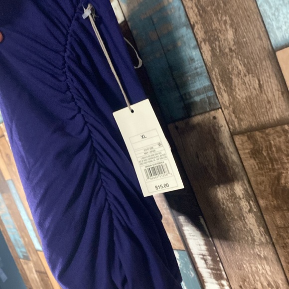 A new day navy strapless soft scrunchy side top - Picture 3 of 14